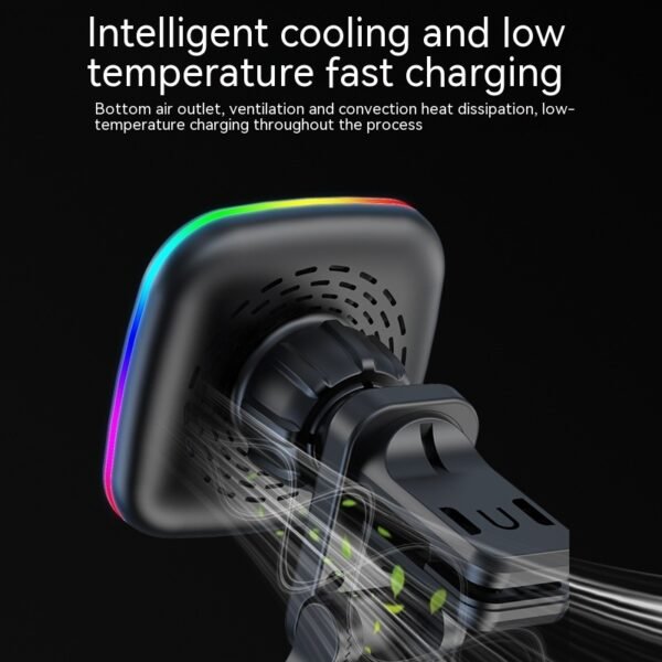 Popular RGB Color Lights Car Magnetic Wireless Charger - Image 4