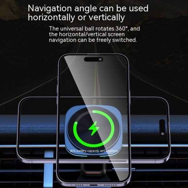 Popular RGB Color Lights Car Magnetic Wireless Charger - Image 2