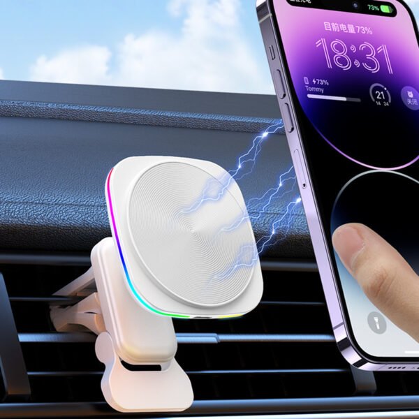 Popular RGB Color Lights Car Magnetic Wireless Charger - Image 9